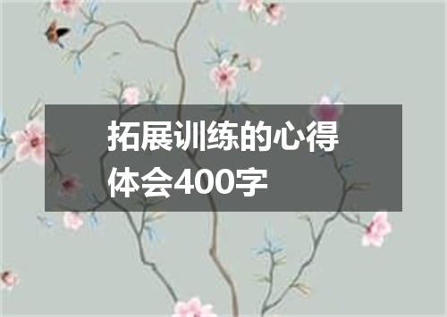 拓展训练的心得体会400字
