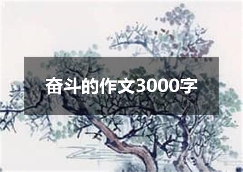 奋斗的作文3000字