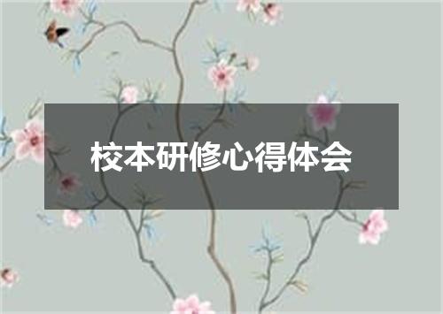 校本研修心得体会