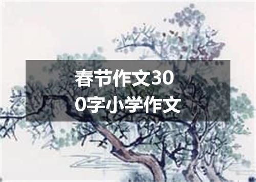 春节作文300字小学作文