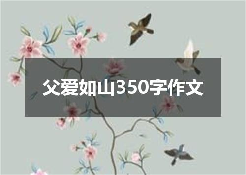 父爱如山350字作文