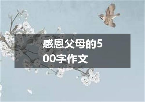 感恩父母的500字作文