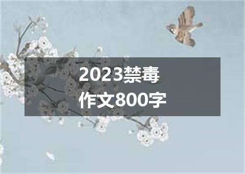 2023禁毒作文800字