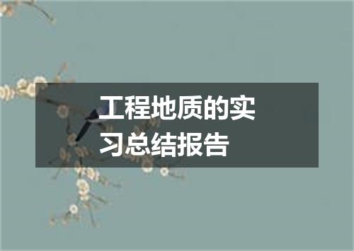 工程地质的实习总结报告