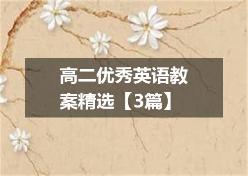 高二优秀英语教案精选【3篇】