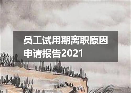 员工试用期离职原因申请报告2021