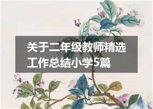 关于二年级教师精选工作总结小学5篇