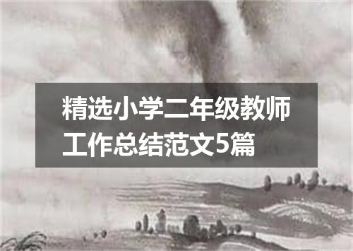 精选小学二年级教师工作总结范文5篇