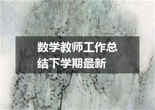 数学教师工作总结下学期最新