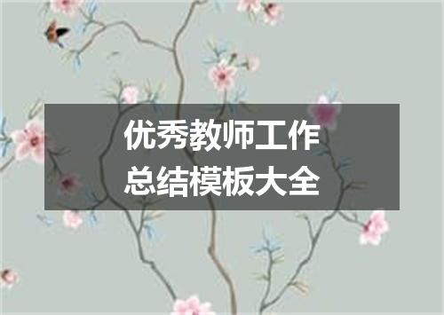 优秀教师工作总结模板大全