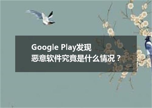 Google Play发现恶意软件究竟是什么情况？