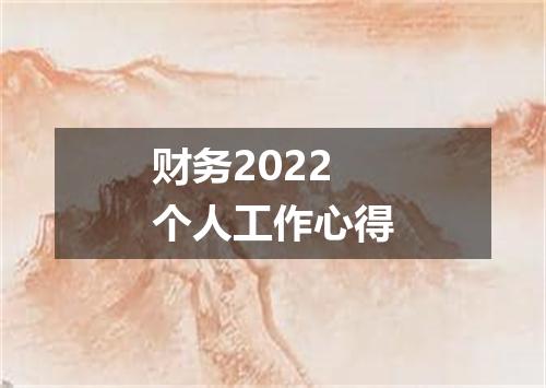财务2022个人工作心得
