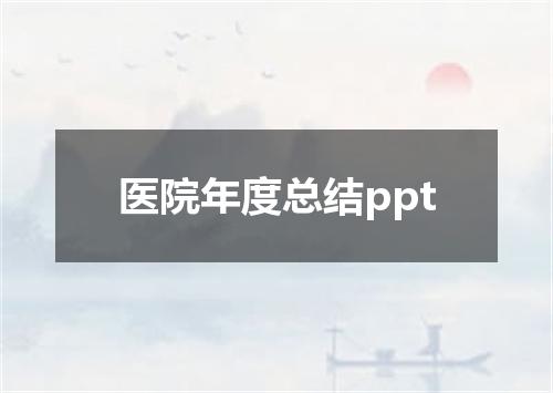 医院年度总结ppt
