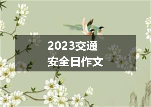 2023交通安全日作文