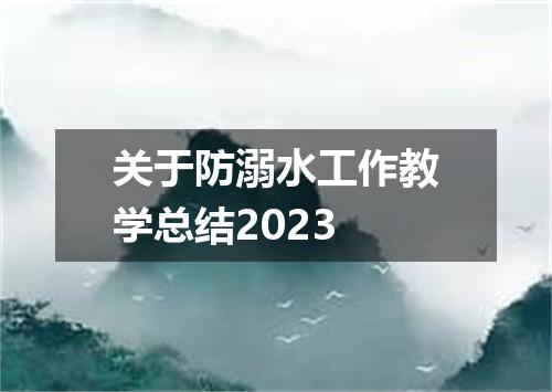 关于防溺水工作教学总结2023