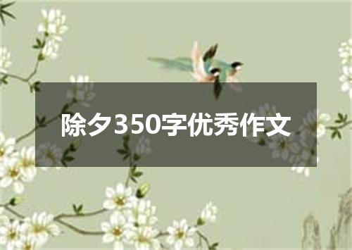 除夕350字优秀作文