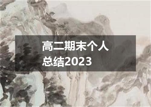 高二期末个人总结2023