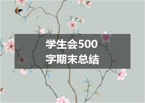 学生会500字期末总结