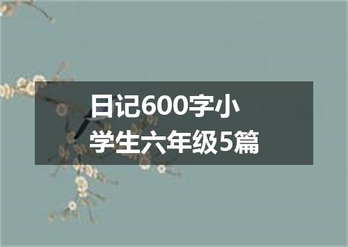 日记600字小学生六年级5篇