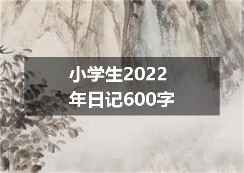 小学生2022年日记600字