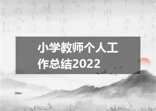 小学教师个人工作总结2022