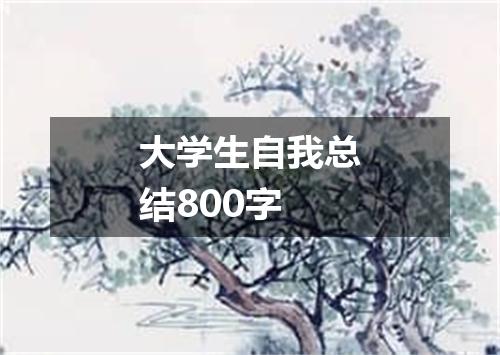 大学生自我总结800字