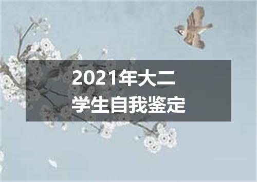 2021年大二学生自我鉴定