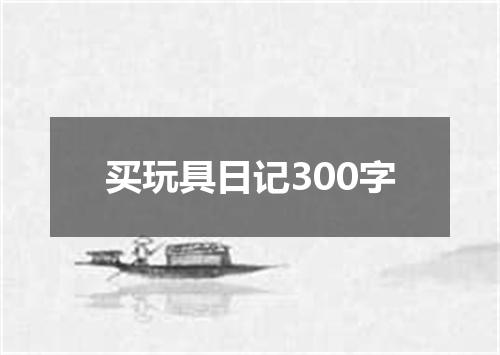 买玩具日记300字