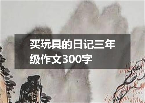 买玩具的日记三年级作文300字