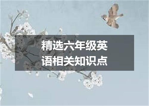 精选六年级英语相关知识点