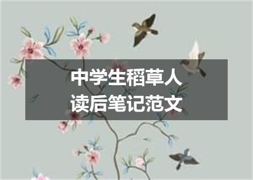 中学生稻草人读后笔记范文