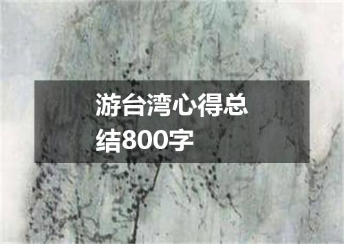 游台湾心得总结800字