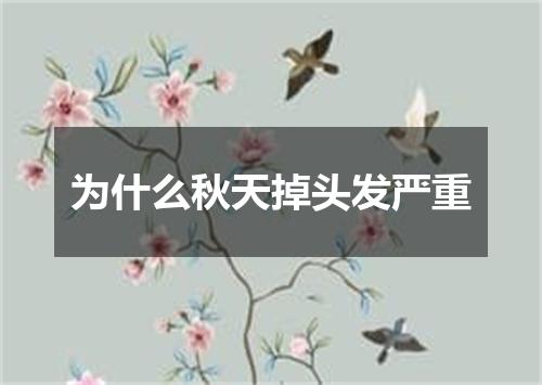 为什么秋天掉头发严重