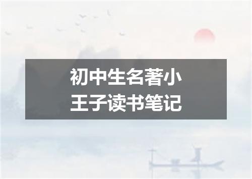 初中生名著小王子读书笔记