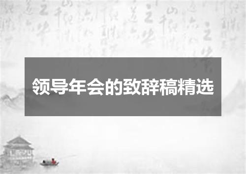 领导年会的致辞稿精选
