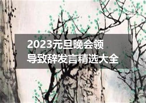 2023元旦晚会领导致辞发言精选大全
