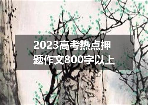 2023高考热点押题作文800字以上