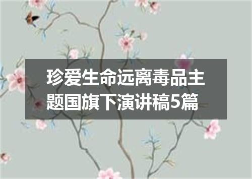 珍爱生命远离毒品主题国旗下演讲稿5篇