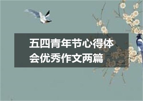 五四青年节心得体会优秀作文两篇