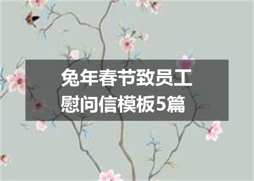 兔年春节致员工慰问信模板5篇