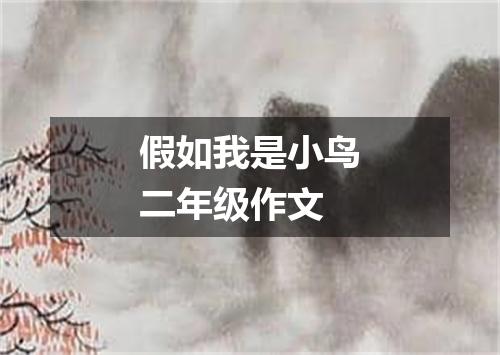 假如我是小鸟二年级作文
