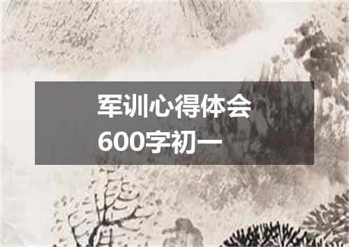 军训心得体会600字初一