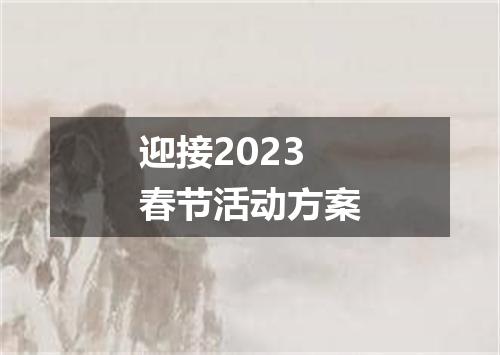 迎接2023春节活动方案