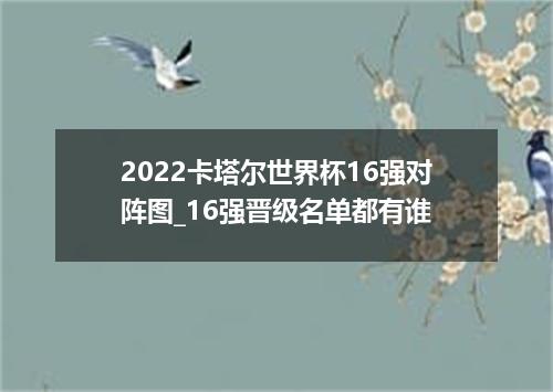 2022卡塔尔世界杯16强对阵图_16强晋级名单都有谁