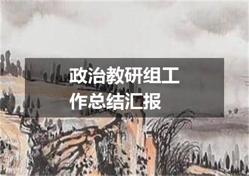 政治教研组工作总结汇报