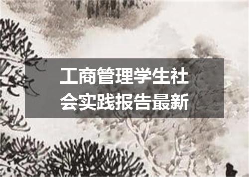 工商管理学生社会实践报告最新
