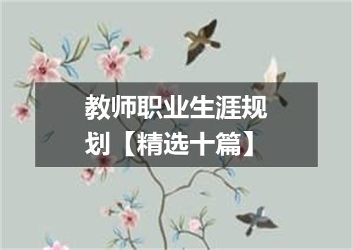 教师职业生涯规划【精选十篇】