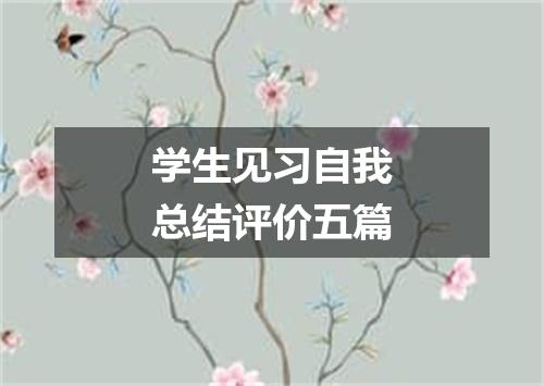 学生见习自我总结评价五篇