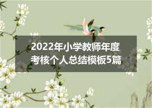 2022年小学教师年度考核个人总结模板5篇