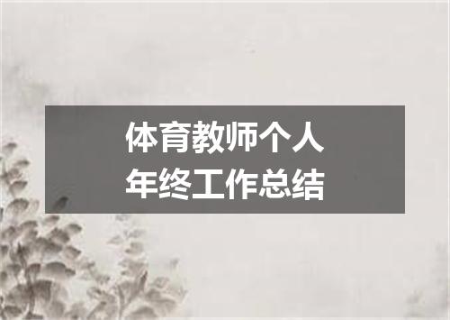 体育教师个人年终工作总结